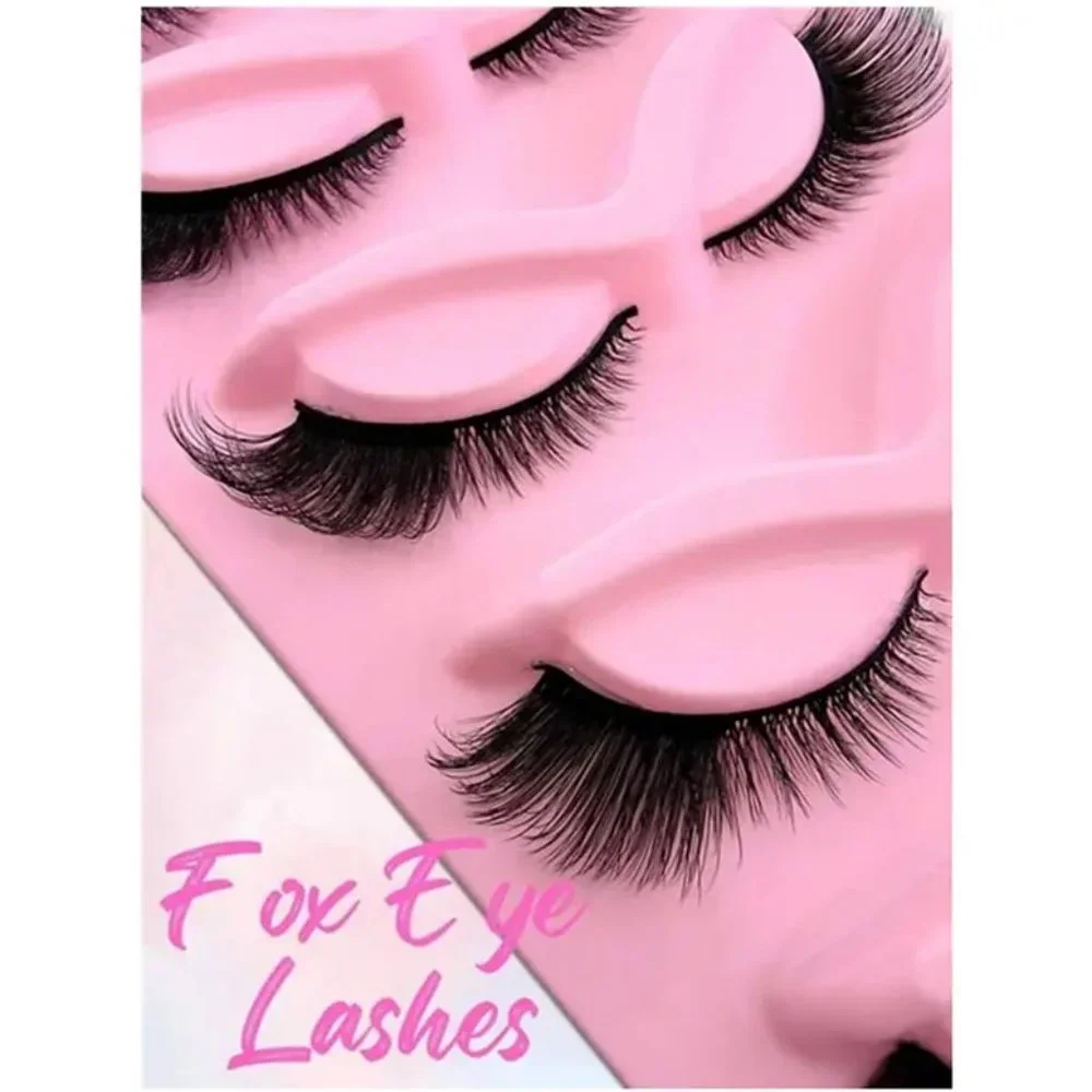 5 Pairs Cat Eye False Eyelashes Fox Eye Lashes Angle Wing Lashes - Picture 3 of 8